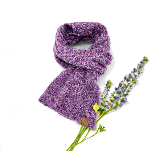 Mixed Color Boucle Knitted Shearling Mohair Scarf , winter scarf, cozy soft warm scarf gifts for her