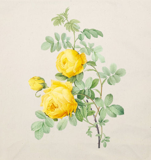 Vintage Yellow Rose Vintage Flowers tote bag gift for her