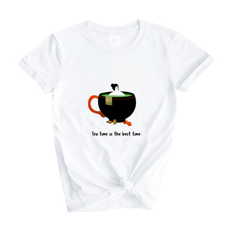 Black cup Tea time Short Sleeve T-Shirt