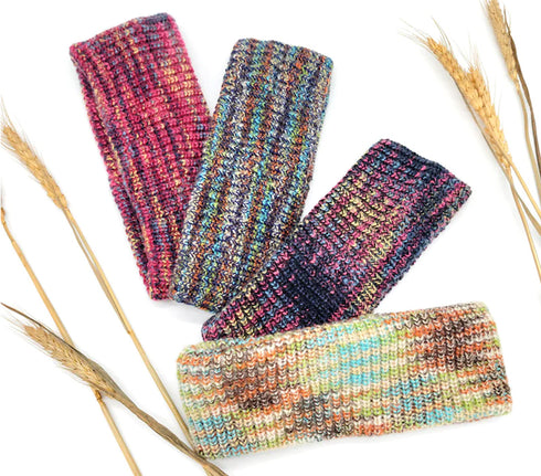 Handmade Soft Acrylic Yarn High Quality Multicolored Headband Ear Warmer multi colors headband wide band gifts for her