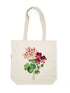 Vintage Geranium Flowers tote bag gift for her