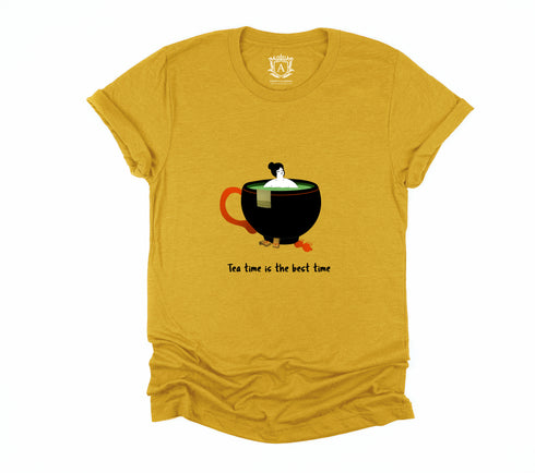 Black cup Tea time Short Sleeve T-Shirt
