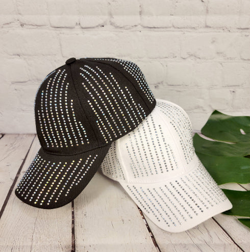 Bling Bling Rhinestone Studded Cotton Baseball Cap