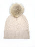 Large Patch Heathered Pom Beanie , winter cozy warm hat