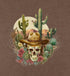 Western Skull Cowboy Cactus Short Sleeves T-Shirt