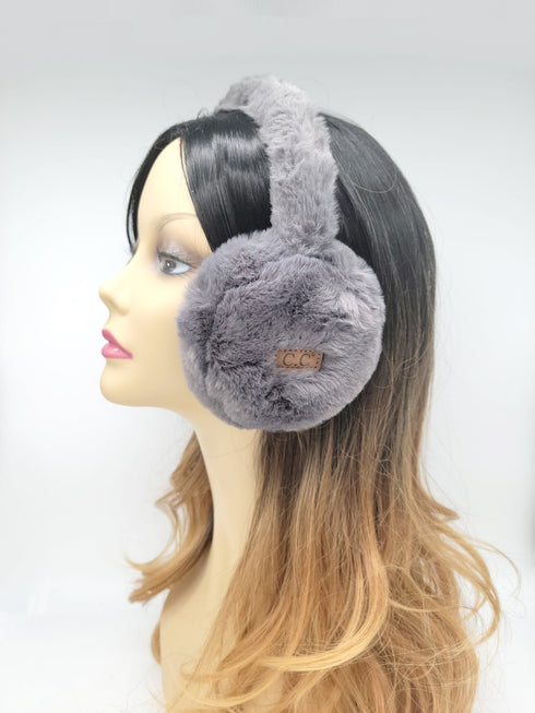 C.C Women's Fur Earmuff , Warm Solid Color Faux Fur Soft Headband Earmuffs gifts for her