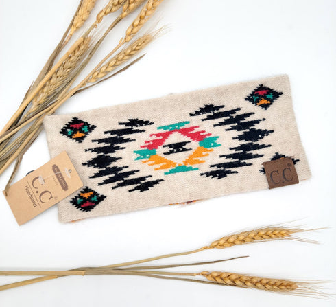 knitted high quality Aztec Patterned Head Wrap , winter head wrap, headband
