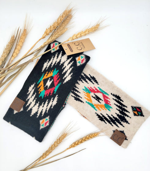 knitted high quality Aztec Patterned Head Wrap , winter head wrap, headband