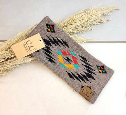 knitted high quality Aztec Patterned Head Wrap , winter head wrap, headband