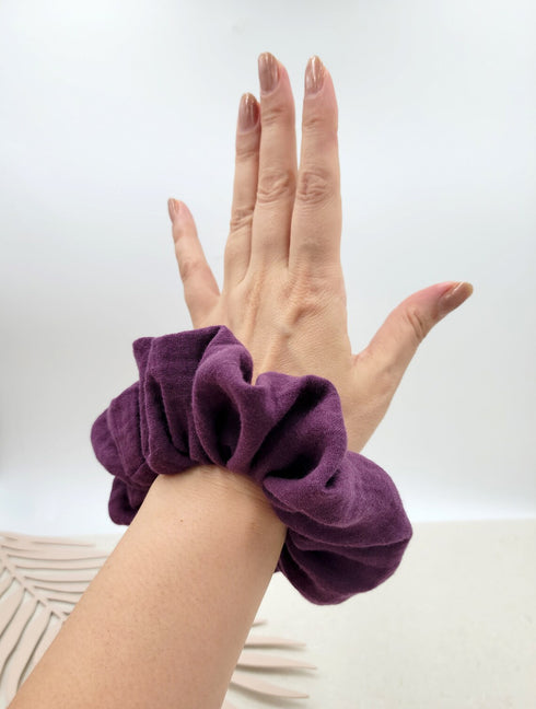 Handmade Large Double-Gauze Scrunchies, Scrunchy, Muslin Scrunchie