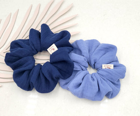 Handmade Large Double-Gauze Scrunchies, Scrunchy, Muslin Scrunchie