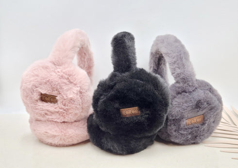 C.C Women's Fur Earmuff , Warm Solid Color Faux Fur Soft Headband Earmuffs gifts for her