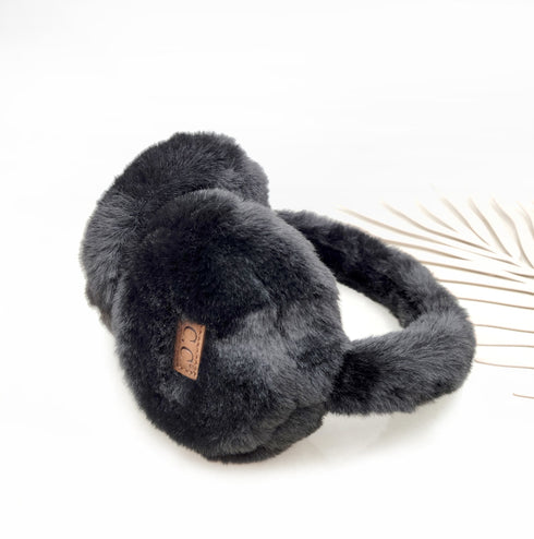 C.C Women's Fur Earmuff , Warm Solid Color Faux Fur Soft Headband Earmuffs gifts for her