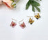 Crystal Accent Gold Butterfly Dangle Earrings