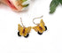 Crystal Accent Gold Butterfly Dangle Earrings
