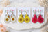 Real Daisy Flower Resin Teardrop Earrings