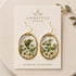 Real Dried Flower Resin Earrings – Botanical Gold Dangle Earrings