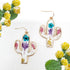 Dried Flower Cactus Frame Handmade Resin Earrings
