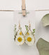 Handmade Pressed Daisy Teardrop Dangle Earrings