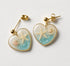 Coastal Heart Resin Earrings, Starfish Shell Jewelry, Ocean Inspired Beach Earrings