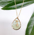 Tiny Starfish Seashell Beach Tropical Teardrop Ocean Pendant Necklace