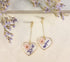 Handmade Pressed Flowers Resin Heart Dangle Earrings
