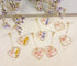 Handmade Pressed Flowers Resin Heart Dangle Earrings