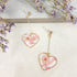 Handmade Pressed Flowers Resin Heart Dangle Earrings