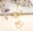 Handmade Pressed Flowers Resin Heart Dangle Earrings