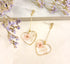 Handmade Pressed Flowers Resin Heart Dangle Earrings