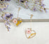 Handmade Pressed Flowers Resin Heart Dangle Earrings
