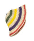 Stripe Pattern Crochet Size Adjustable Foldable Straw Beach Hat