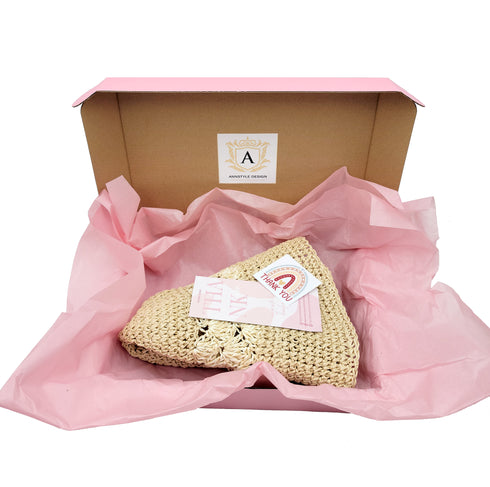 Handmade Crochet Size Adjustable Foldable Straw Bucket Hat