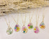 Multi Dried Flower Handmade Resin Necklace