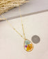 Multi Dried Flower Handmade Resin Necklace