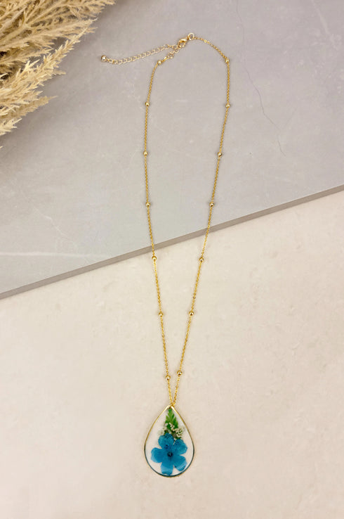Dried Flower Handmade Resin Necklace