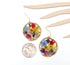 Multi-Color Pressed Flowers Circle Drop Resin Handmade Earrings