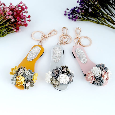 Flower Slipper Keychains