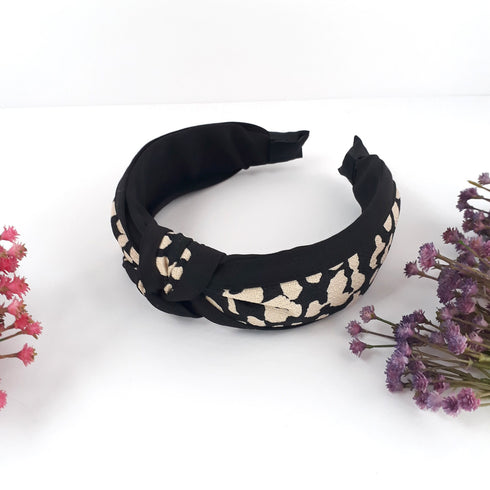 Handmade leopard Knot Headband gifts for her
