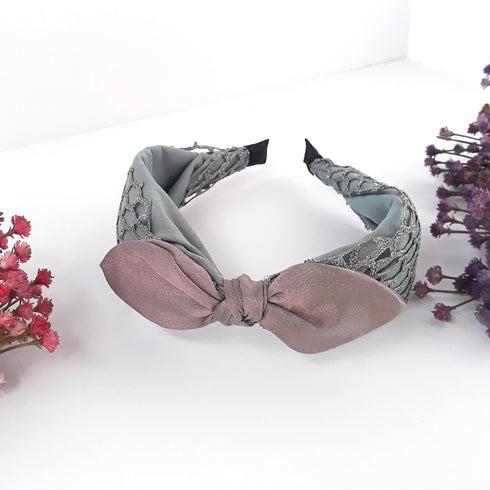 Knotted Bow Mesh Headband