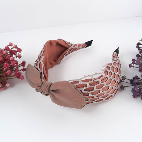 Knotted Bow Mesh Headband