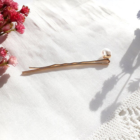 Leopard Hair Clip and Gold Bobby Pins Set