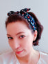 Handmade Satin Bow silky Polka Dot Headband bow headband gift for her