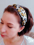 Handmade Turband Animal leopard wide Headband gift for her