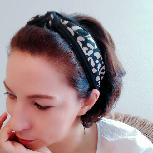 Handmade leopard Knot Headband gifts for her