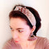 Handmade Pearl Beads velvet knot headband gifts for her