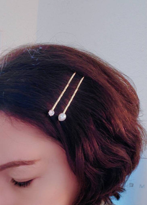 Leopard Hair Clip and Gold Bobby Pins Set