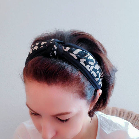 Handmade leopard Knot Headband gifts for her