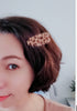 Leopard Hair Clip and Gold Bobby Pins Set