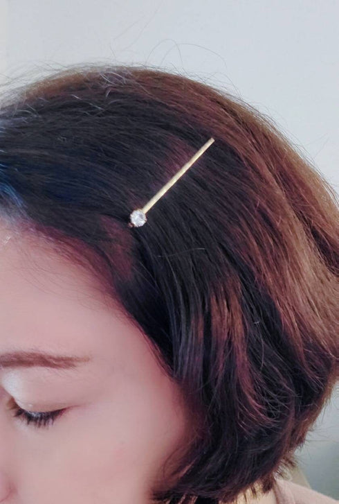 Leopard Hair Clip and Gold Bobby Pins Set